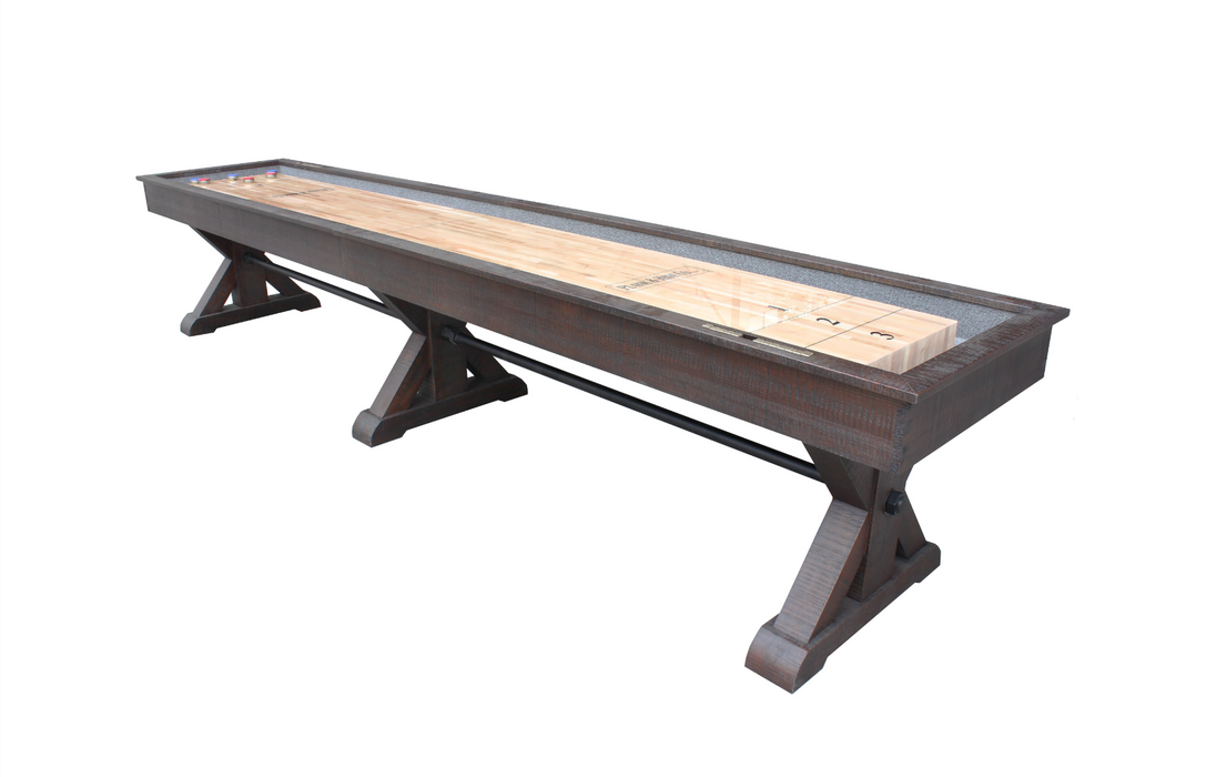 Plank & Hide Otis Shuffleboard Table 12' Smokehouse Fir