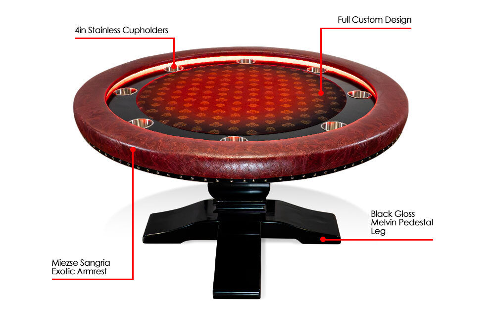BBO Ginza Round Poker Table [8 Person Table]